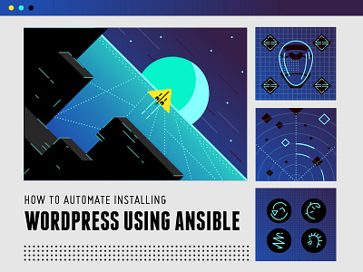 Wordpress & Ansible enders game helmet illustration sky space spaceship stars