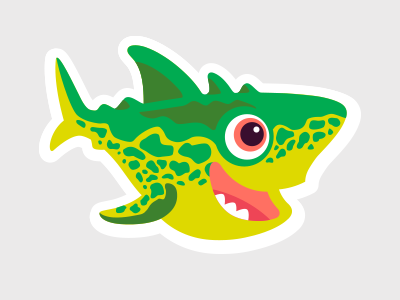 Dino Sammy dino reptile shark sticker