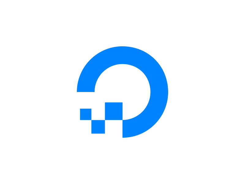 DigitalOcean Logo blue logo ocean pixel wave