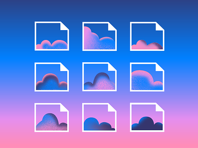 Owncloud clouds file gradient illustration texture
