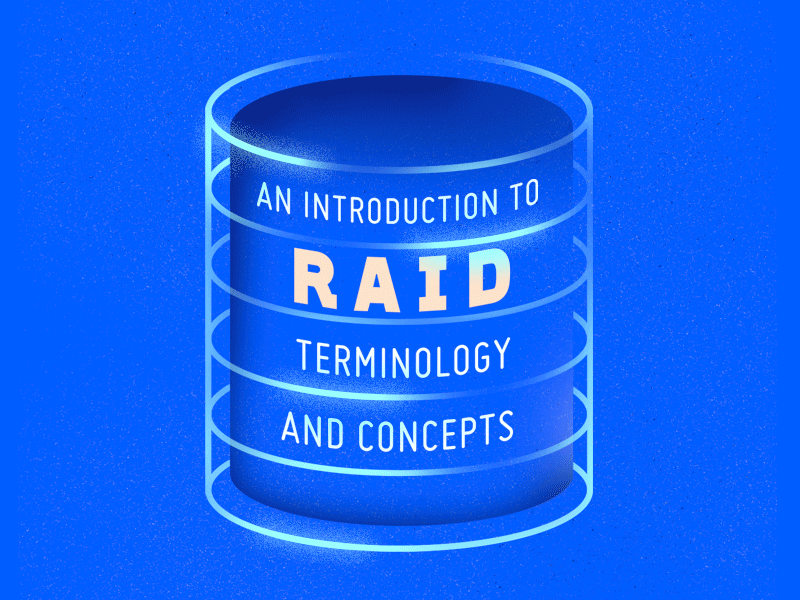 RAID array glow illustration typography