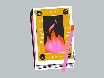 Gig Poster box fire halftone match matches poster texture type