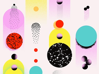 Dot explorations circle dot dots motion pattern pattern design planets texture