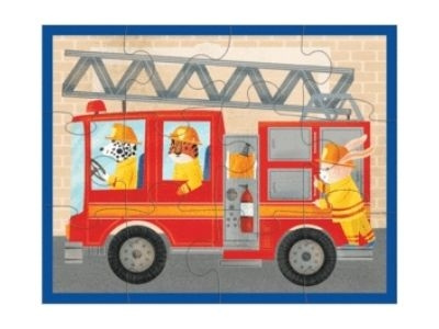 Mudpuppy Fire Truck 12 Piece Puzzle Set baby children fun activity kids learning games mudpuppy new born gifts new born toys puzzle skills development thegingertots