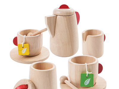 Plan Toys Role Play Wooden Tea Set for Kids