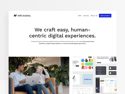 Milk Studios - new agency website branding design ui ux web website design