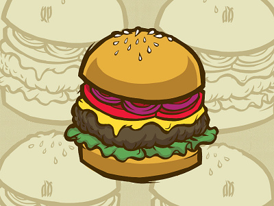 Studio Qp cheeseburger design draw illustration photoshop