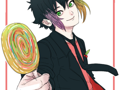 Candy guy anime candy cartoon character characters expression friends illustration