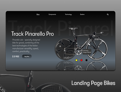 Daily UI: #003 Landing Page Bikes app dailyui landing page ui ux