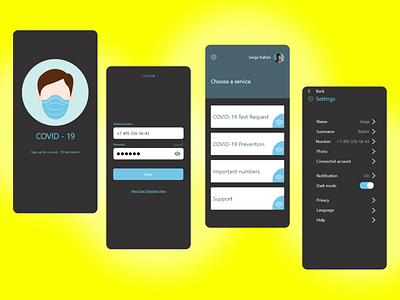 Daily UI 007 - Settings app Covid -19
