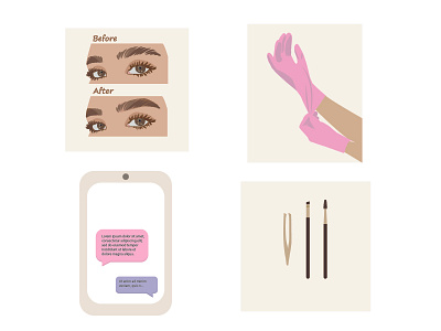 icons brow master brows icons icons pack icons set iconset illustration illustrator instagram icons