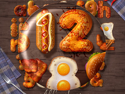 Fast Food Text Effect 3d letters bacon fast food food text effect french fries fried eggs hamburger hot dog pancakes sandwich text effect tutorial