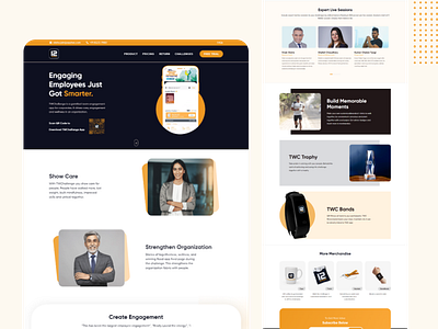 Landing page for Cultivating culture of engagement animation branding design graphic design ui ux web