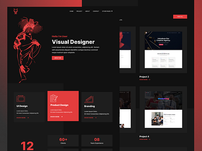 Portfolio Landing page design graphic design ui ux vector web