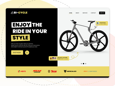 Bi-cycle Website design animation branding design graphic design illustration logo ui ux vector web