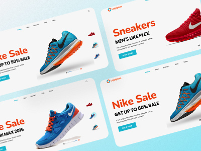 Sneakers Online Shopping Website animation branding design graphic design illustration logo ui ux vector web