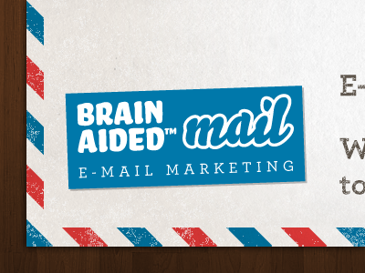 Brain Aided™ Mail – Teaser #02 aided airmail brain email mail marketing postage promotion