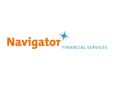 Navigator Financial Services – Logo blue brand design financial identity logo orange typography