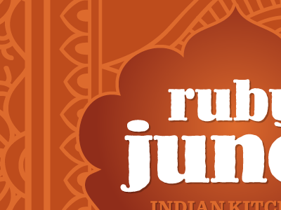 Ruby Junes – Label Design #01 branding cuisine design food identity indian label logo orange