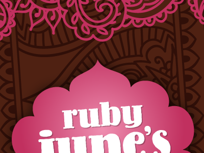 Ruby Junes – Label Design #02 branding cuisine design food identity indian label logo orange