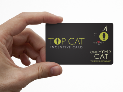 One Eyed Cat – Top Cat Card card design incentive one eyed cat