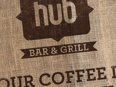 Hub – Coffee Poster #01 brown burlap coffee design drink food hessian poster promotion sack