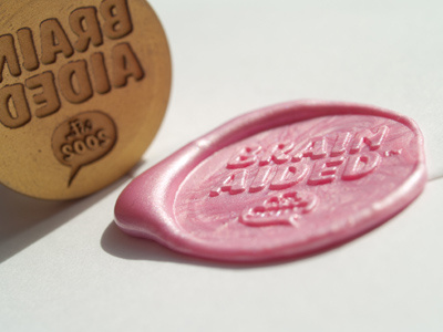 Brain Aided™ Wax Stamp #01 brain aided design print promotional stamp wax