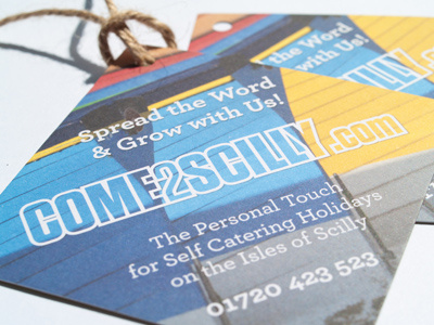 come2scilly – Promotional Swing Tag com2 come2scilly design print promotion scilly swing tag