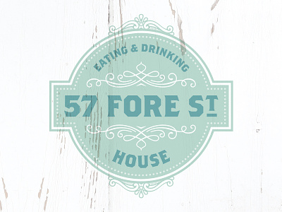 57 Fore St – Logo Design branding cornwall design drinking eating food identity logo shabby chic st ives