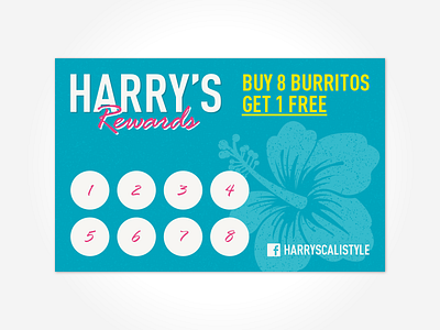 Harry’s Cali-Style – Reward Card cali california card cornwall design food identity logo mexican mexico reward