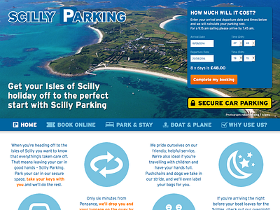 Scilly Parking – Website Design