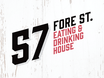 57 Fore St – Rejected Logo Concept #1 branding cornwall design drinking eating food identity logo shabby chic st ives victorian