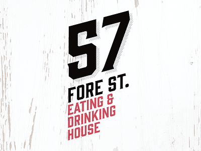 57 Fore St – Rejected Logo Concept #2 branding cornwall design drinking eating food identity logo shabby chic st ives victorian