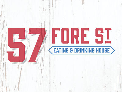 57 Fore St – Rejected Logo Concept #3 branding cornwall design drinking eating food identity logo shabby chic st ives victorian
