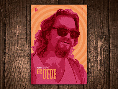 Jeff Bridges is The Dude Art Print art big lebowski cohen brothers film star jeff bridges movie print the dude