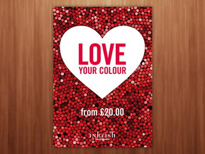 Inkfish - Valentines themed poster design hair inkfish poster print promo promotional valentines