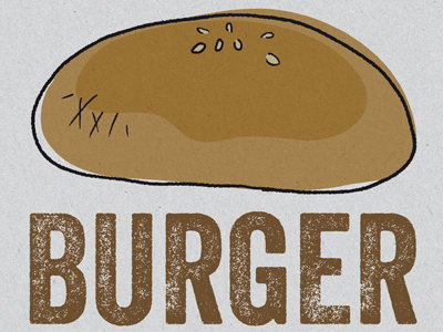 Hub - Burger & Beer #02 beer burger display food graphic hub poster promotion rough typography