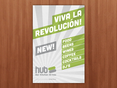 Hub - Viva La Revolución! #02 display food graphic hub poster promotion revolution rough typography
