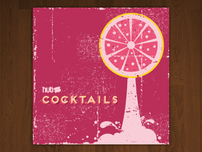 hub - Cocktail Menu 2012 #01 cocktail drinks graphic hub menu poster promotion typography