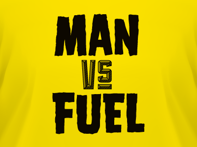 fuel - Man Vs Fuel T-shirt front cornwall design falmouth food fuel man shirt student t shirtprint versus vs