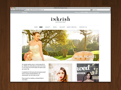 Inkfish - Website screenshot banner design hair inkfish interface networking promo promotional social ui web website