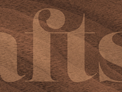 Sailing By - lustful ligature art work design identity ligature lust sailing by walnut wood