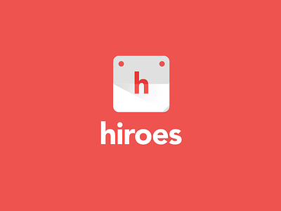 Hiroes logo calendar digital event planner flat logo design logotype material design colors smart logo trademark
