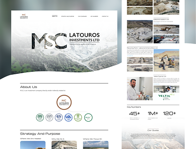 🌄 Latouros Investments | Landing page construction cyprus design gypsum quarrie ui ux website wordpress