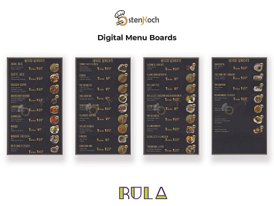 Digital Menu Boards digital menu boards restaurant screen ui