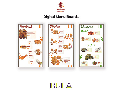 Digital Menu Boards (Damasrose) fast food graphic design restaurant smart tv ui ux