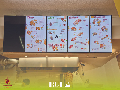 Digital Menu Boards (Damasrose) graphic design logo menu restaurant tv ui