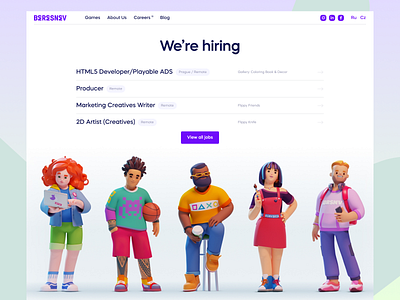 Gamedev hiring 3d characters development game gradient hiring jobs