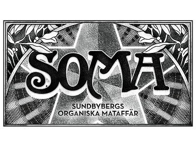 SOMA art nouveau jar label pickles soma star