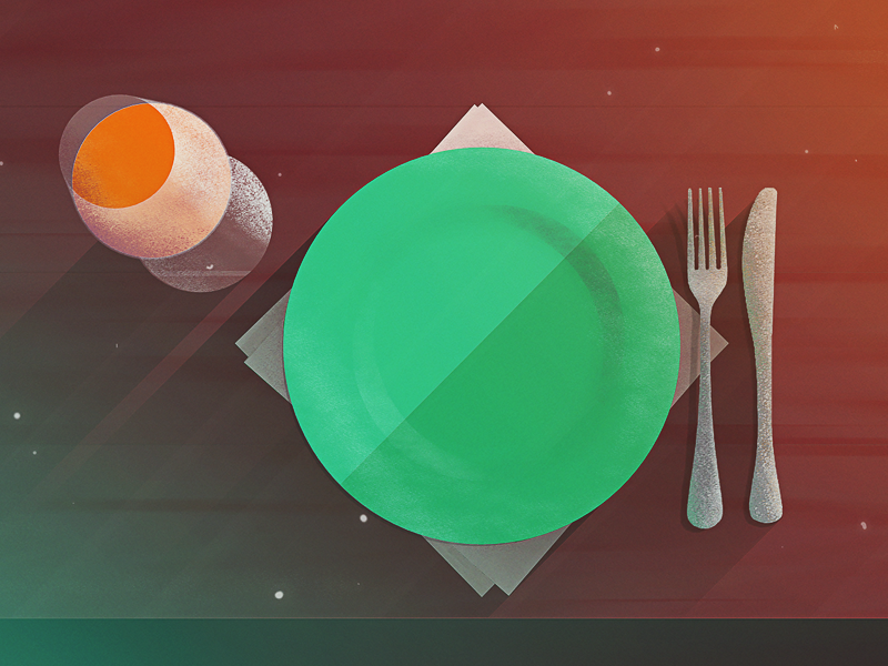Table For One alone meal dinner table for one table restaurant illustration hotel